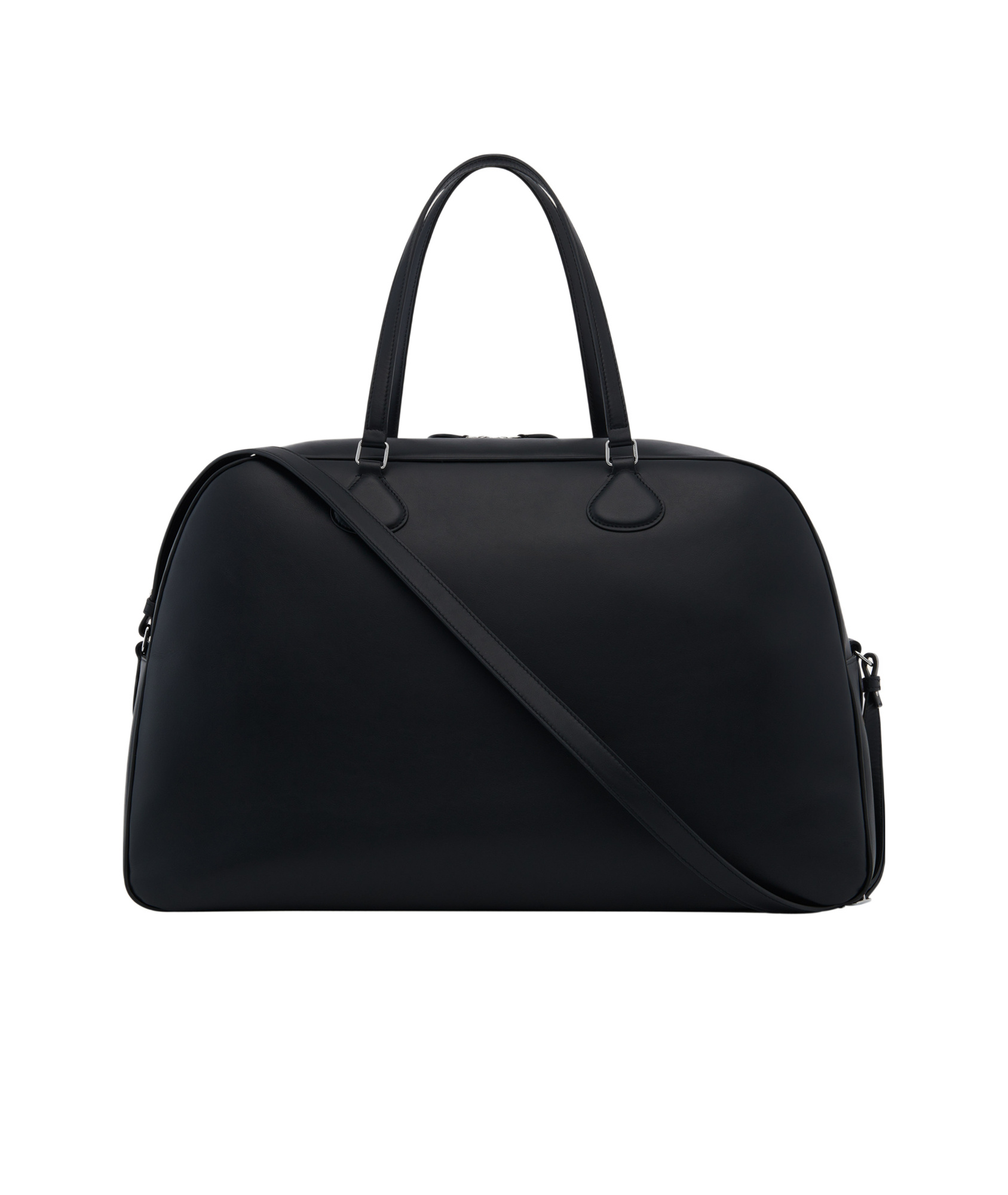 Courrèges Black Heritage Leather Weekender Bag In Black