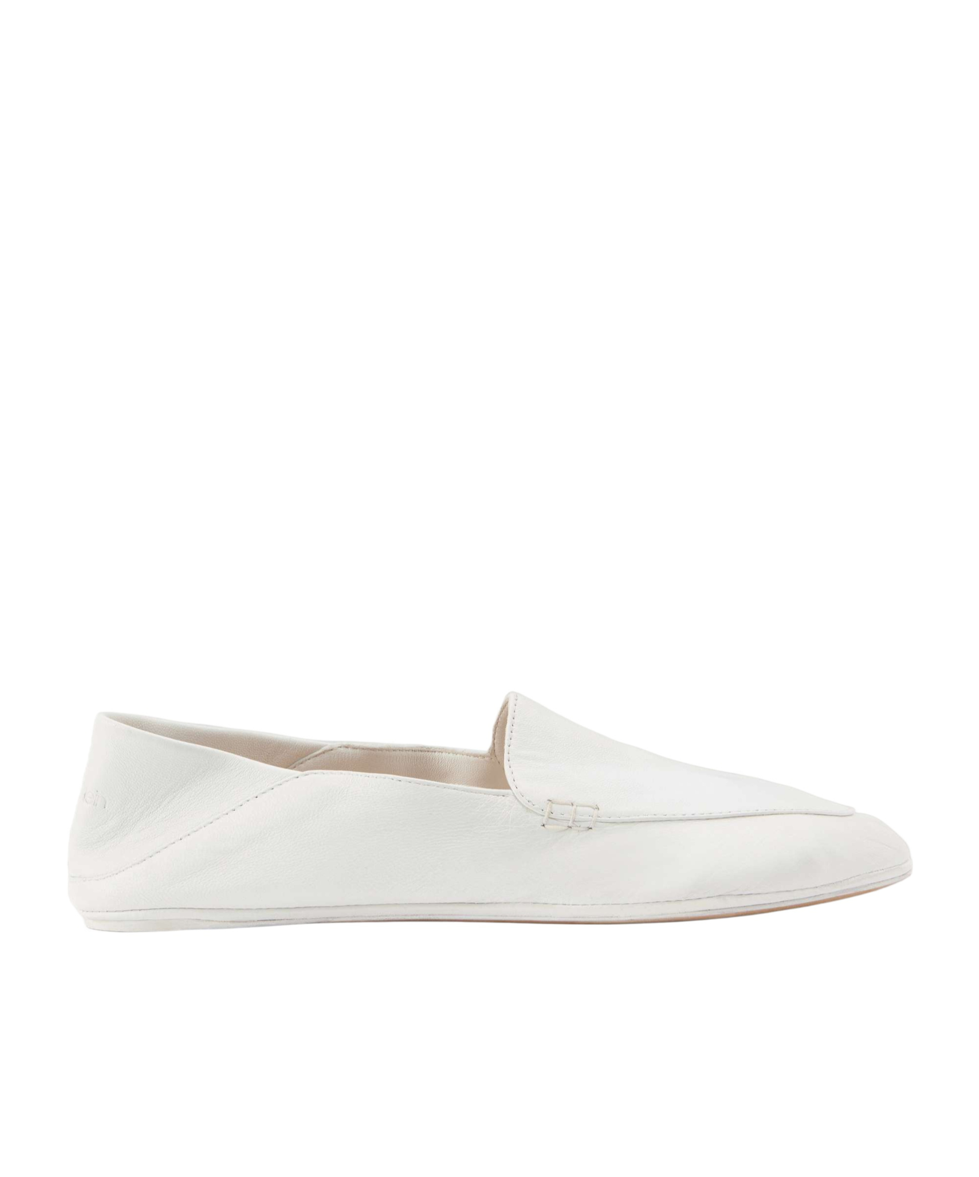 Calvin Klein Vela Leather Loafers In White