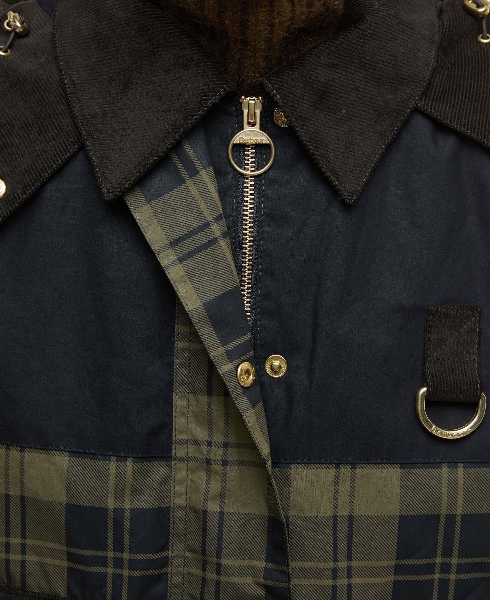 Barbour Elaine Tartan-check Zip-front Jacket In Multi