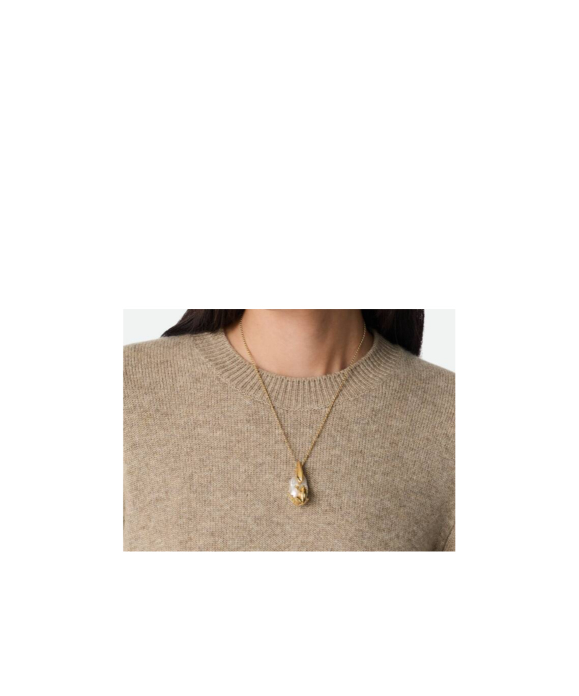 Bottega Veneta Rana Pearl Necklace In Yellow
