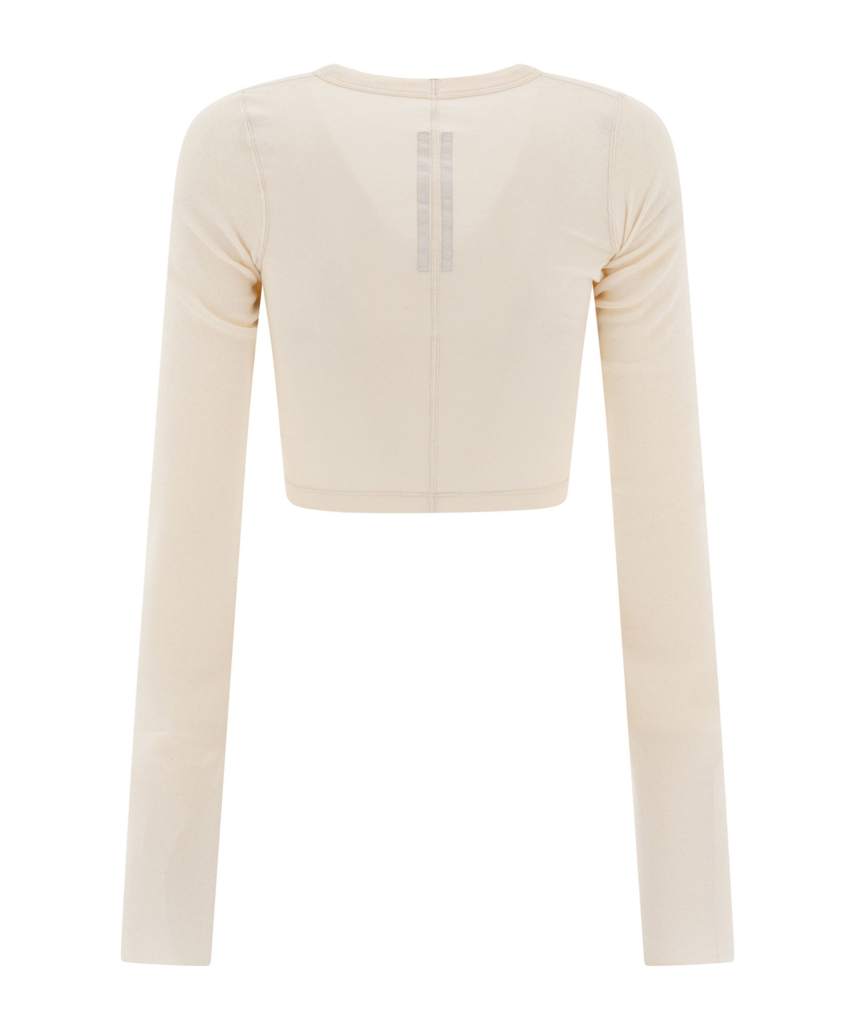 Rick Owens Ls Crop T T-shirt Beige In Nude