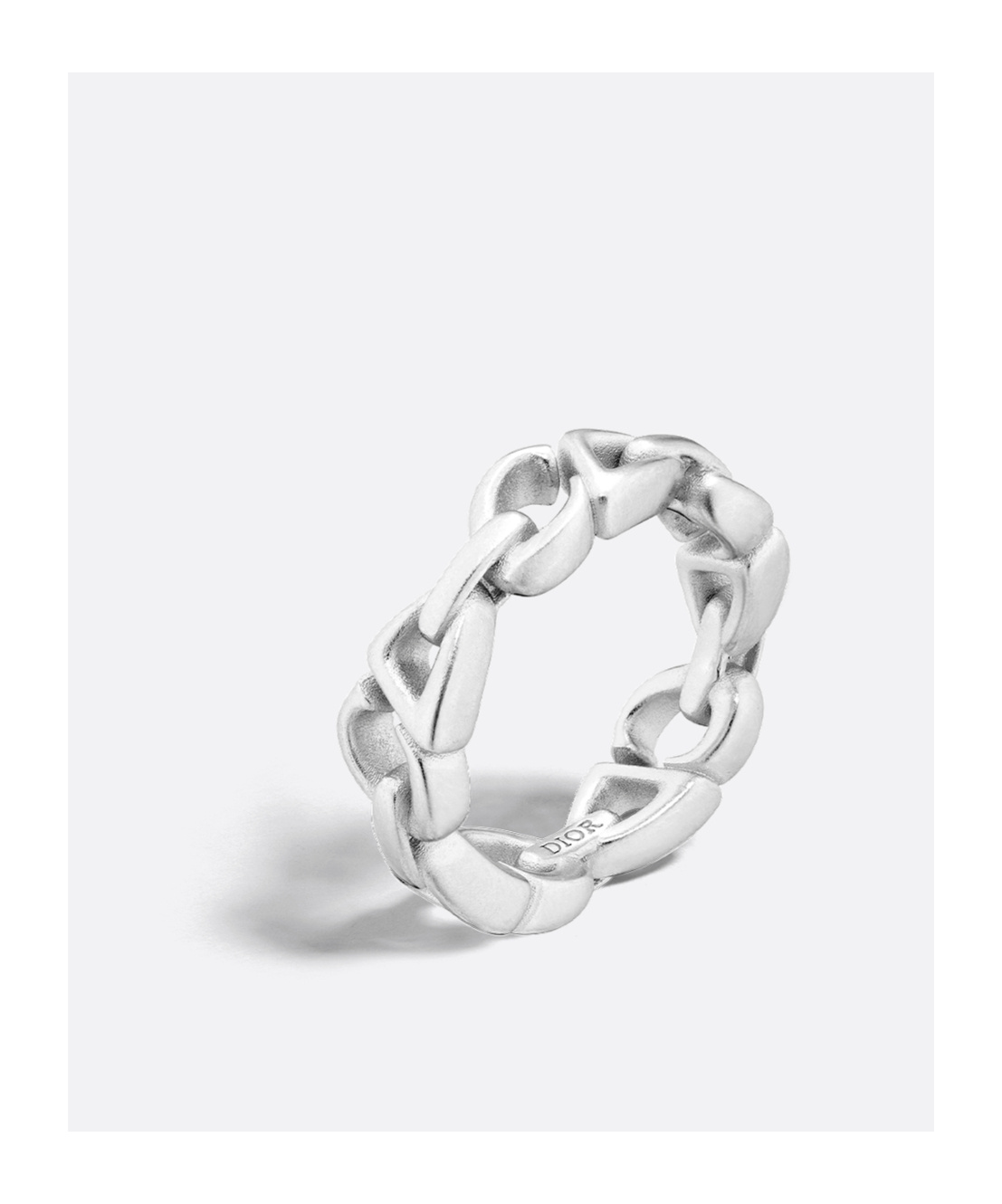 Dior Cd30 Chain-link Ring In White