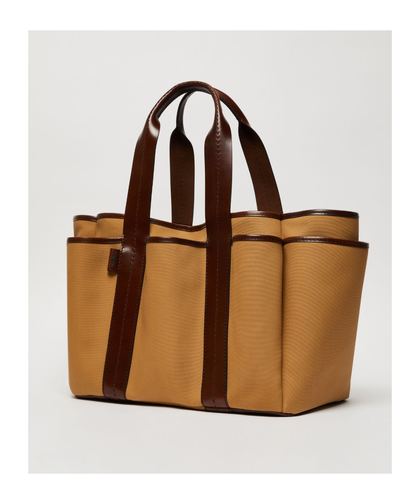 Max Mara Brown Garden Tote Bag In Brown