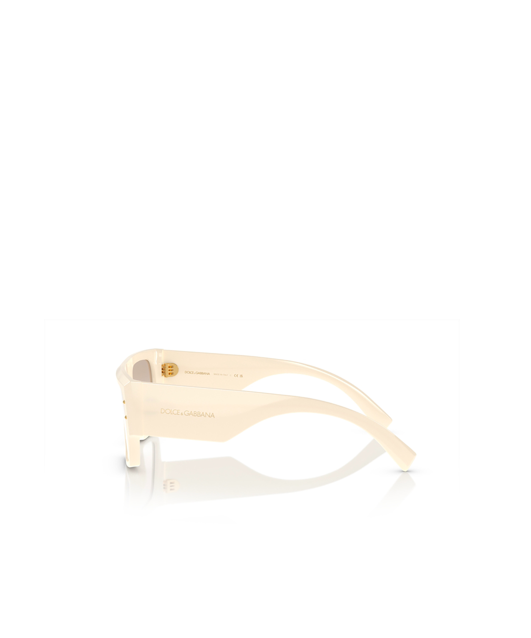 Dolce & Gabbana Square Frame Sunglasses In Ivory