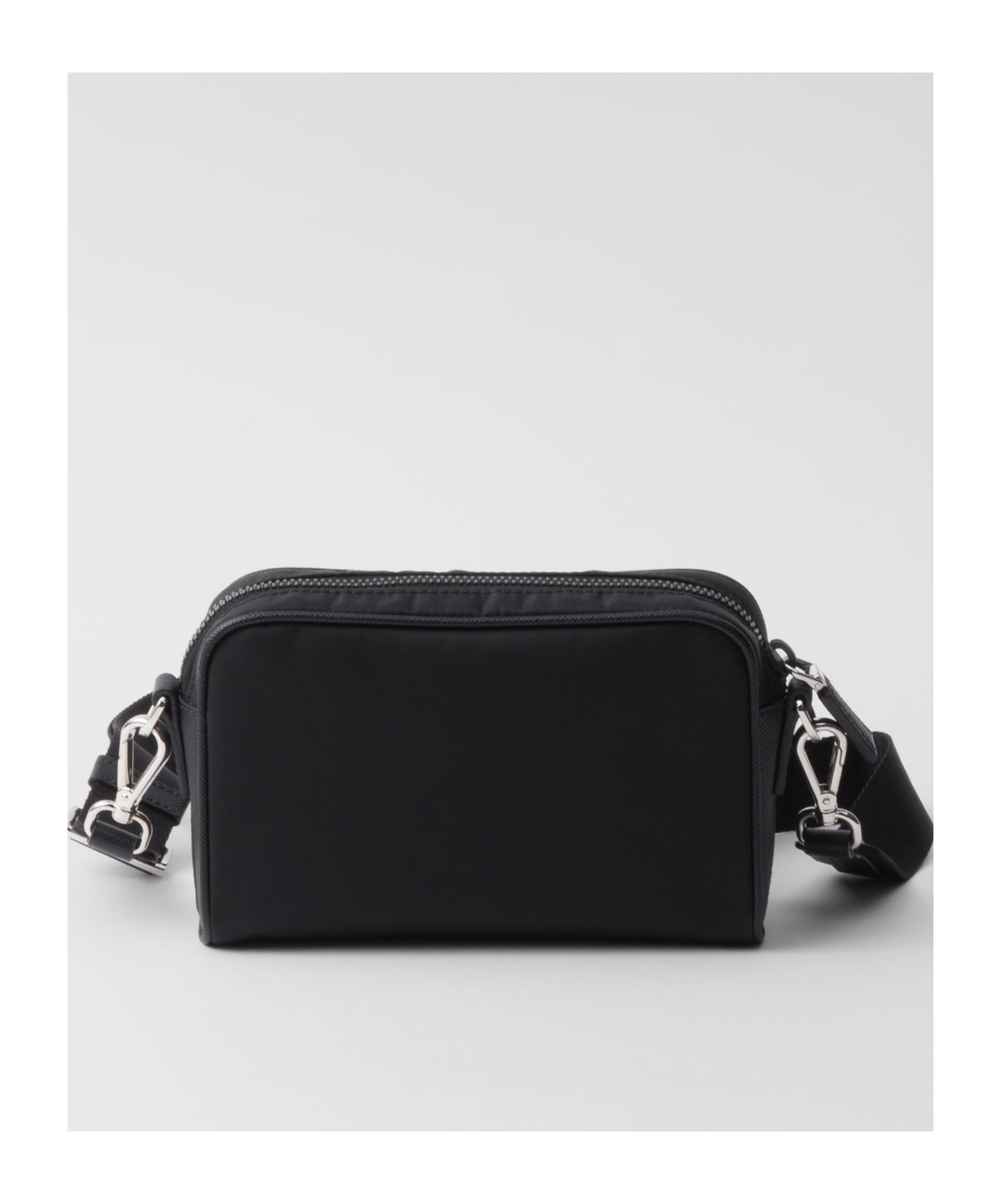 Prada Re-nylon And Saffiano Leather Shoulder Bag In Black