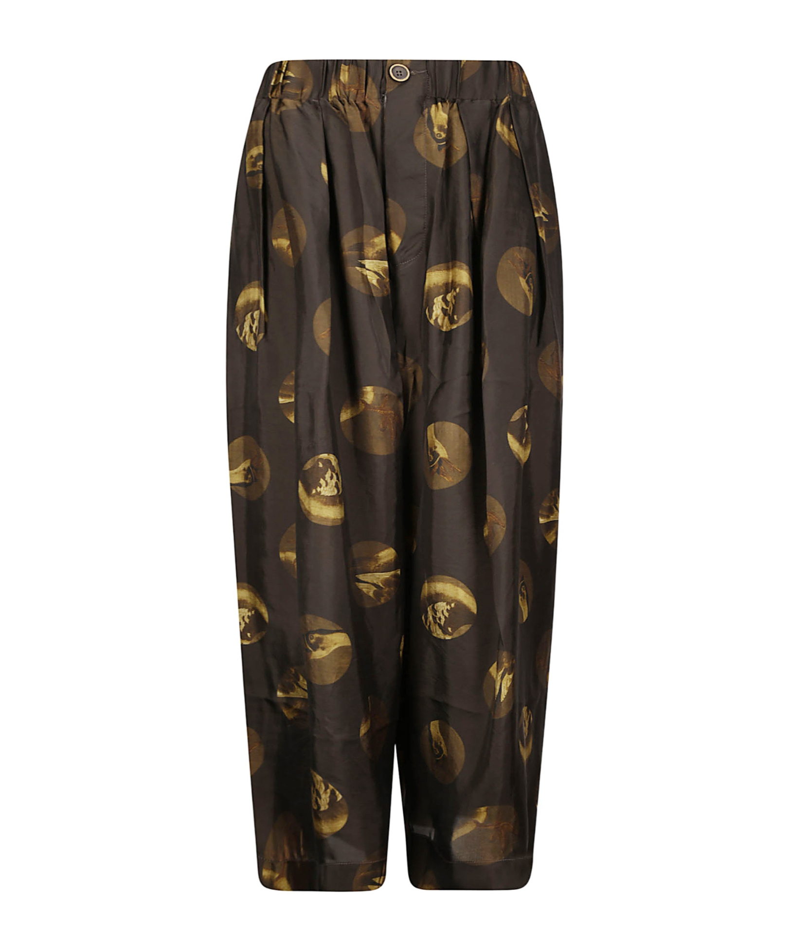 Uma Wang Elasticated Waist Loose Fit Trousers In Brown