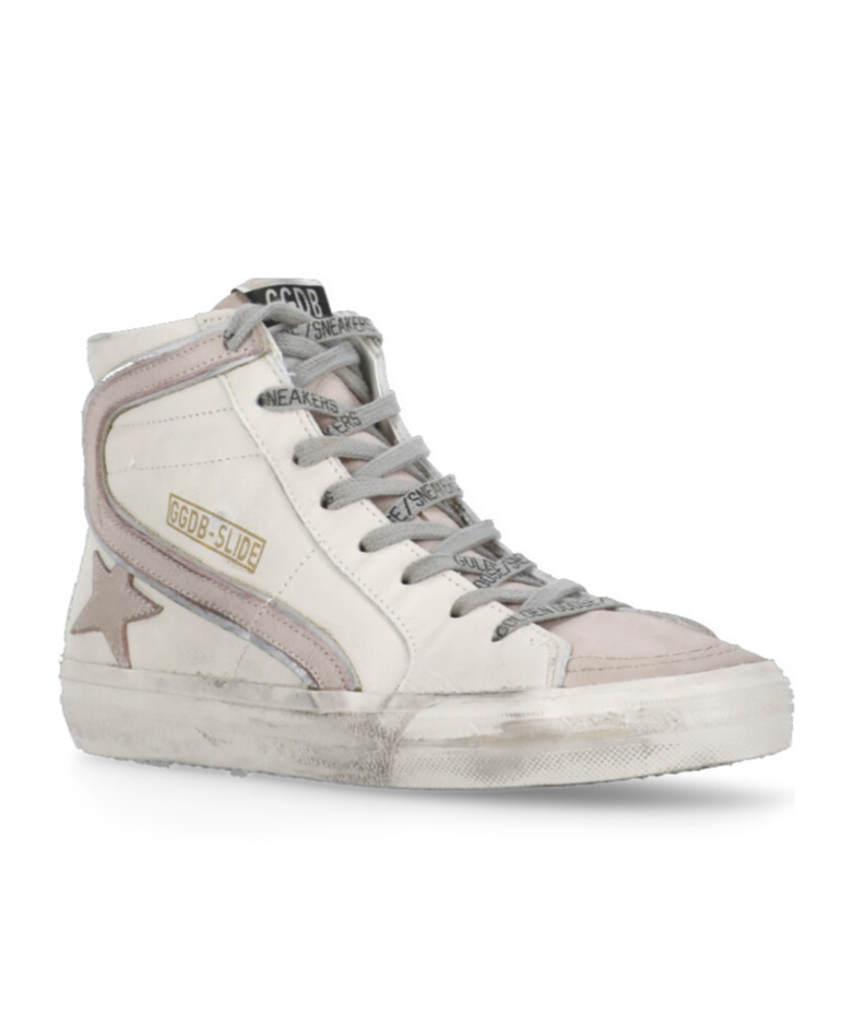 Golden Goose Deluxe Brand Slide Classic High-top Sneakers In White
