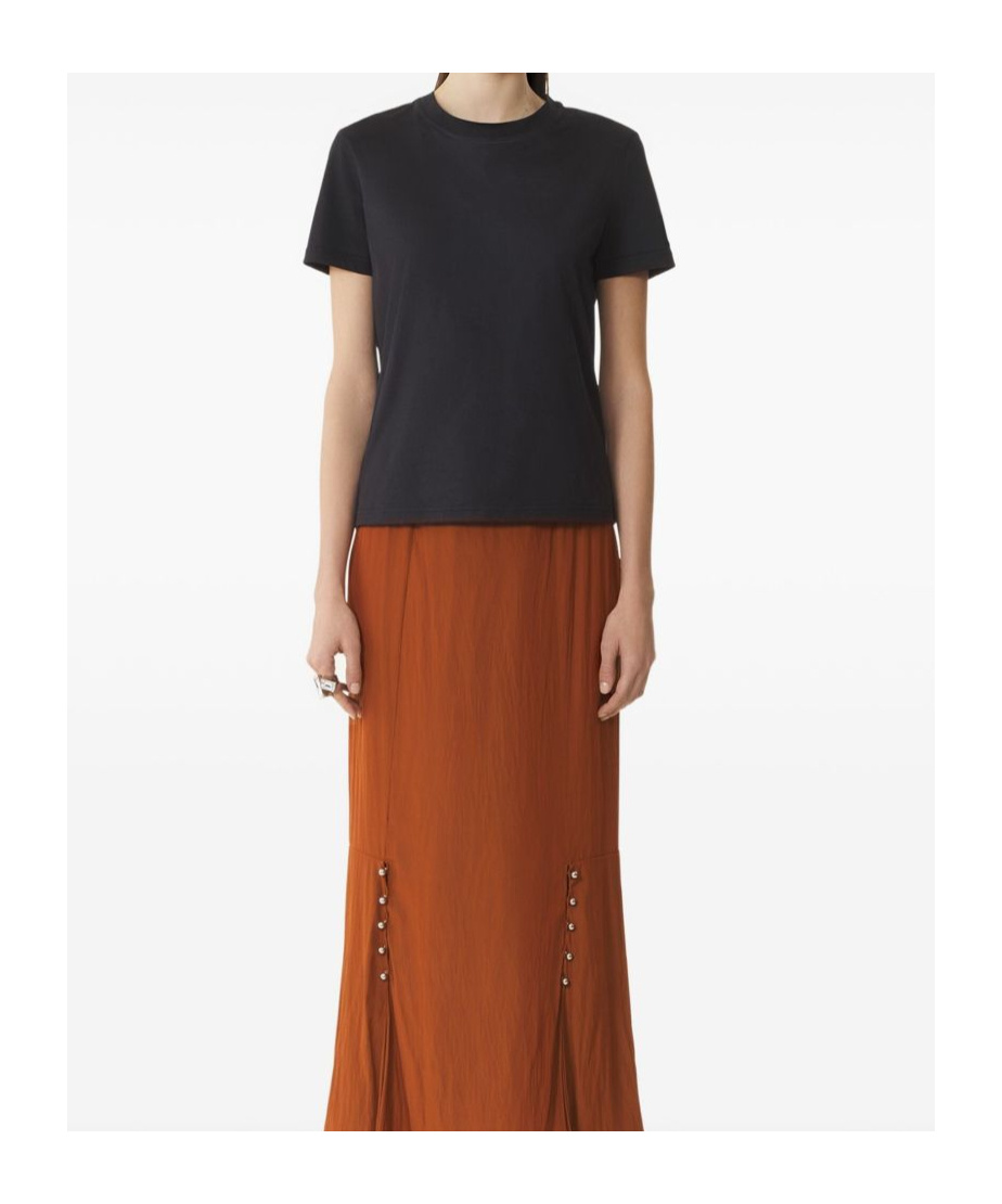 Lanvin Cotton T-shirt With Ribbon Detail In Black
