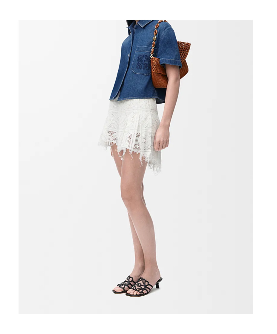 Shop Loewe Short Sleeve Shirt In Light Blue