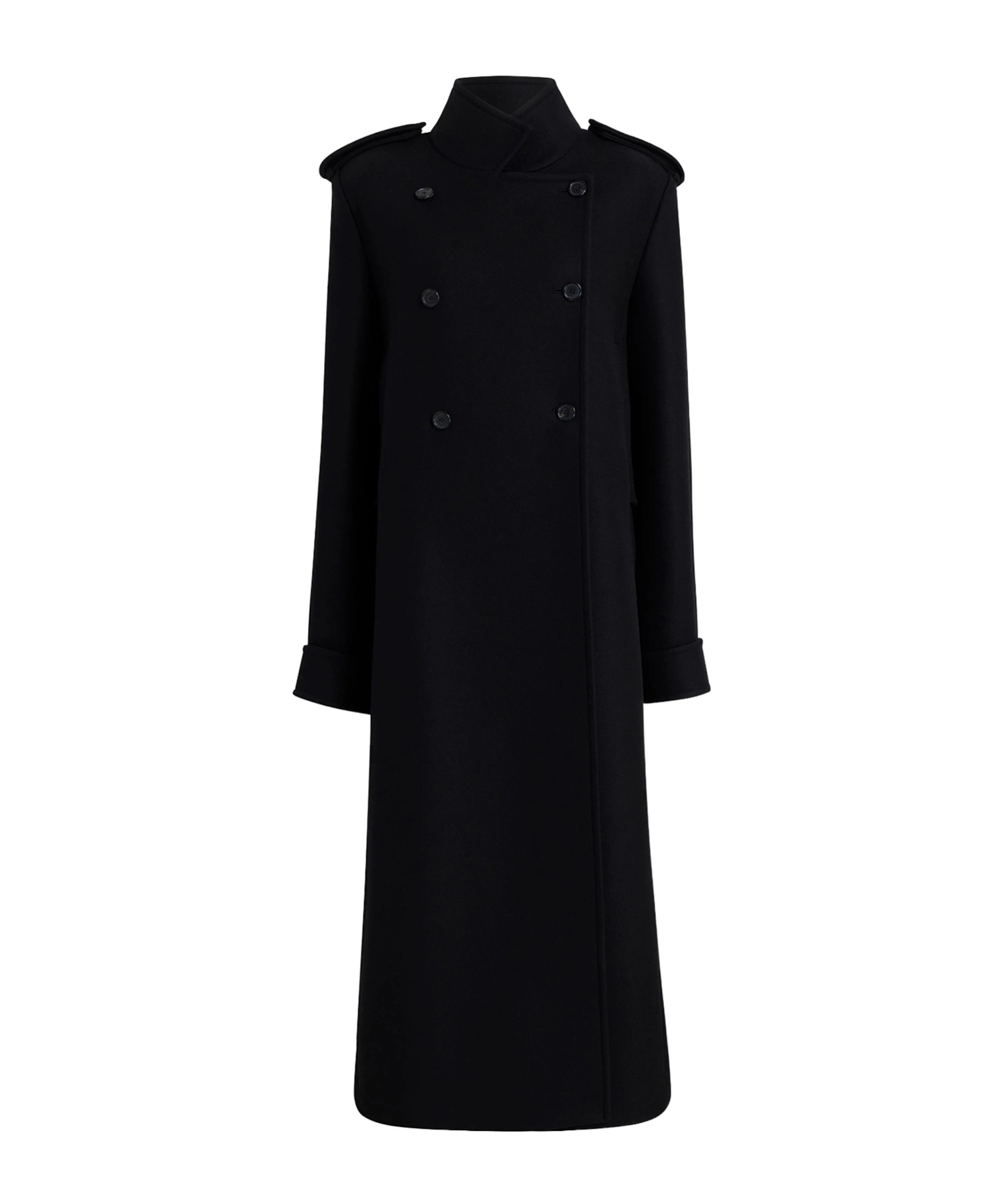 Khaite Donna Double-breasted Coat In Black