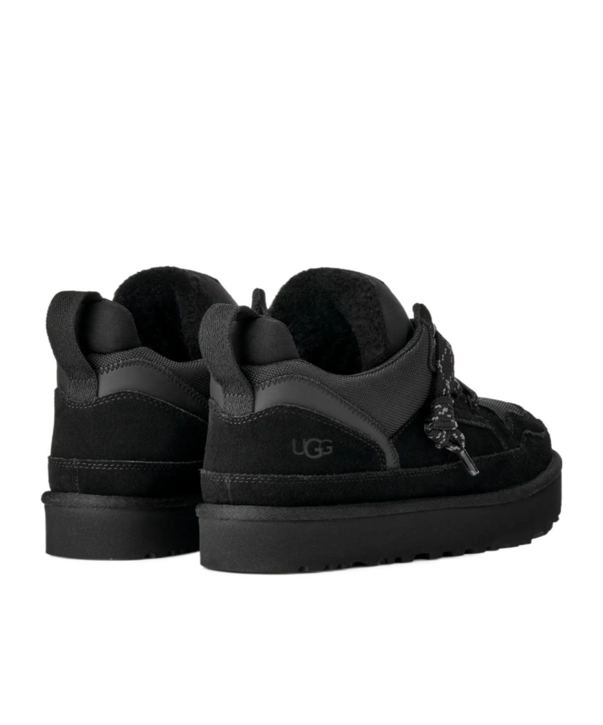 Ugg Black Suede And Mesh Lowmel Sneakers In Black