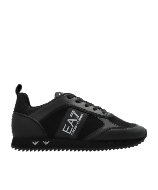 Ea7 Lace-up Sneakers In Black