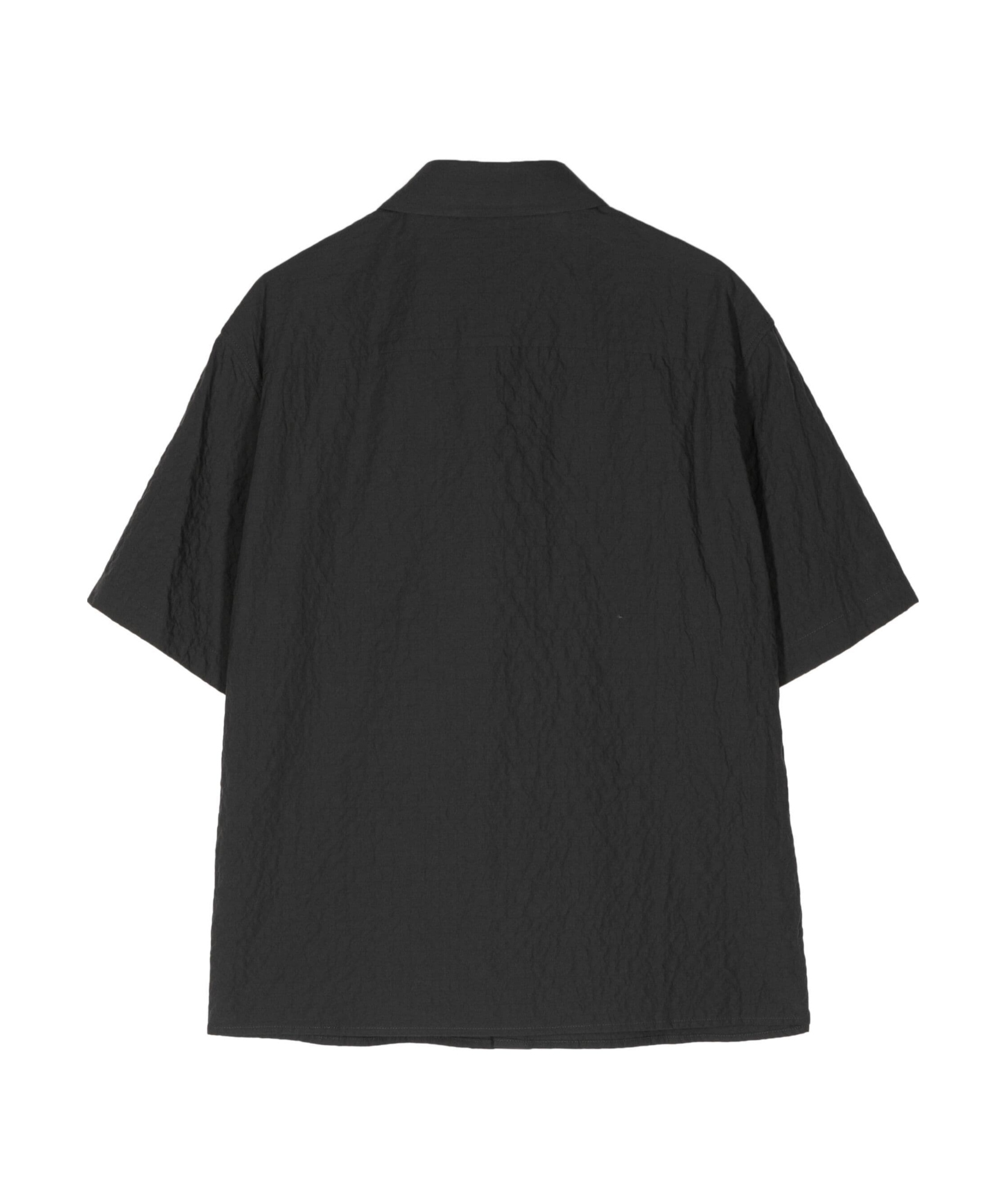 Neil Barrett Crinkled Cotton Shirt In Black