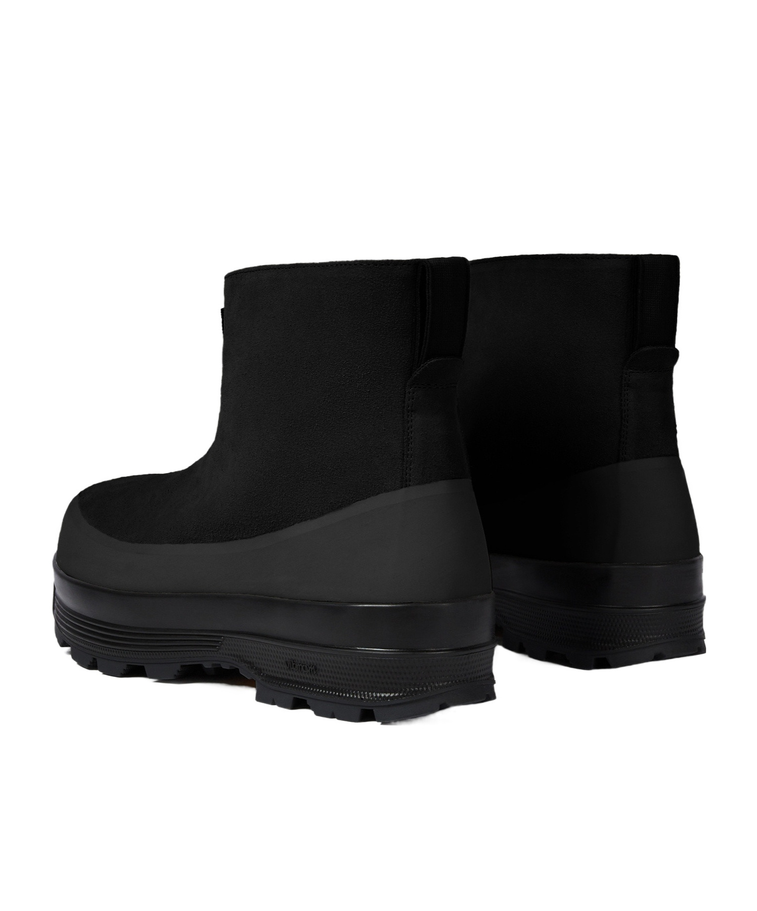 Stone Island Ankle Boot With Vibram Sole For Shock Absorption In Black
