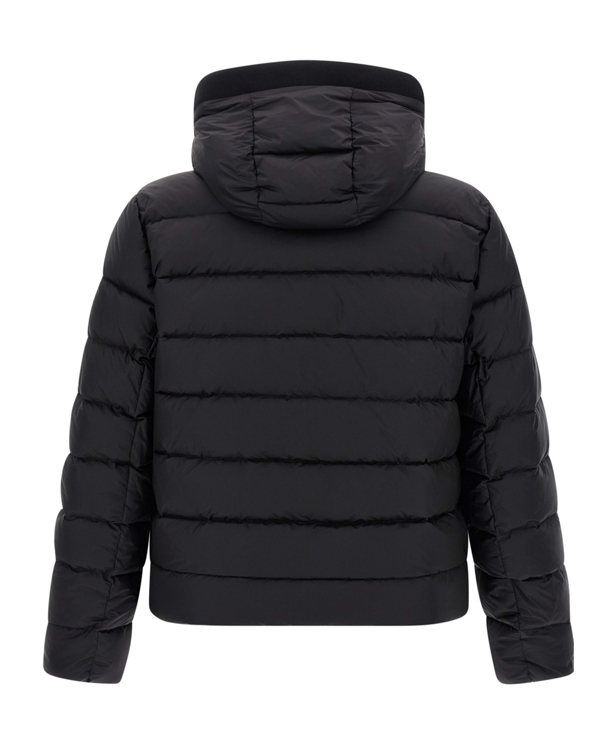 Tatras Liko Black Down Jacket With Drawstring Hood And Logo Patch On The Side In Tech Fabric Man In Black
