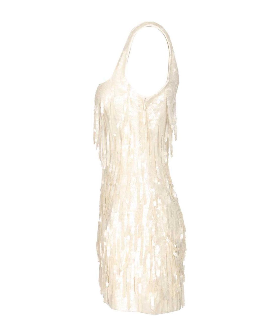 Staud Le Sable Dress Pailettes Fringe Dresses White In White