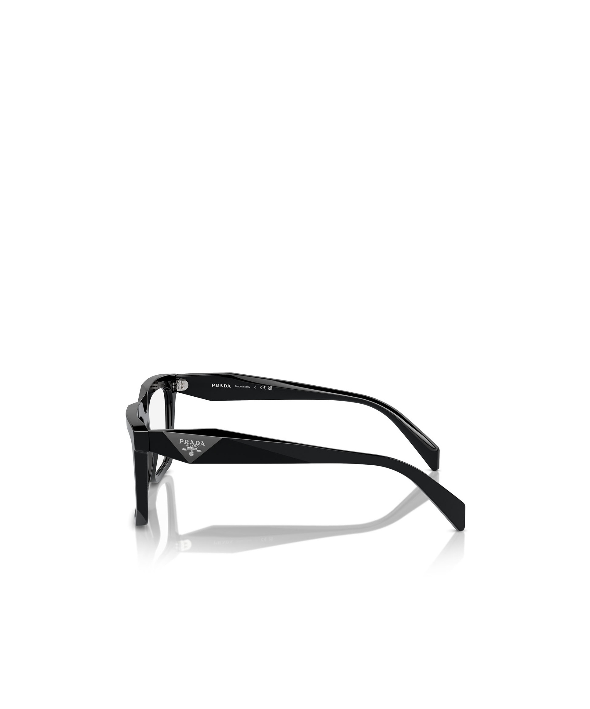 Prada Eyewear Rectangular Frame Glasses In Black