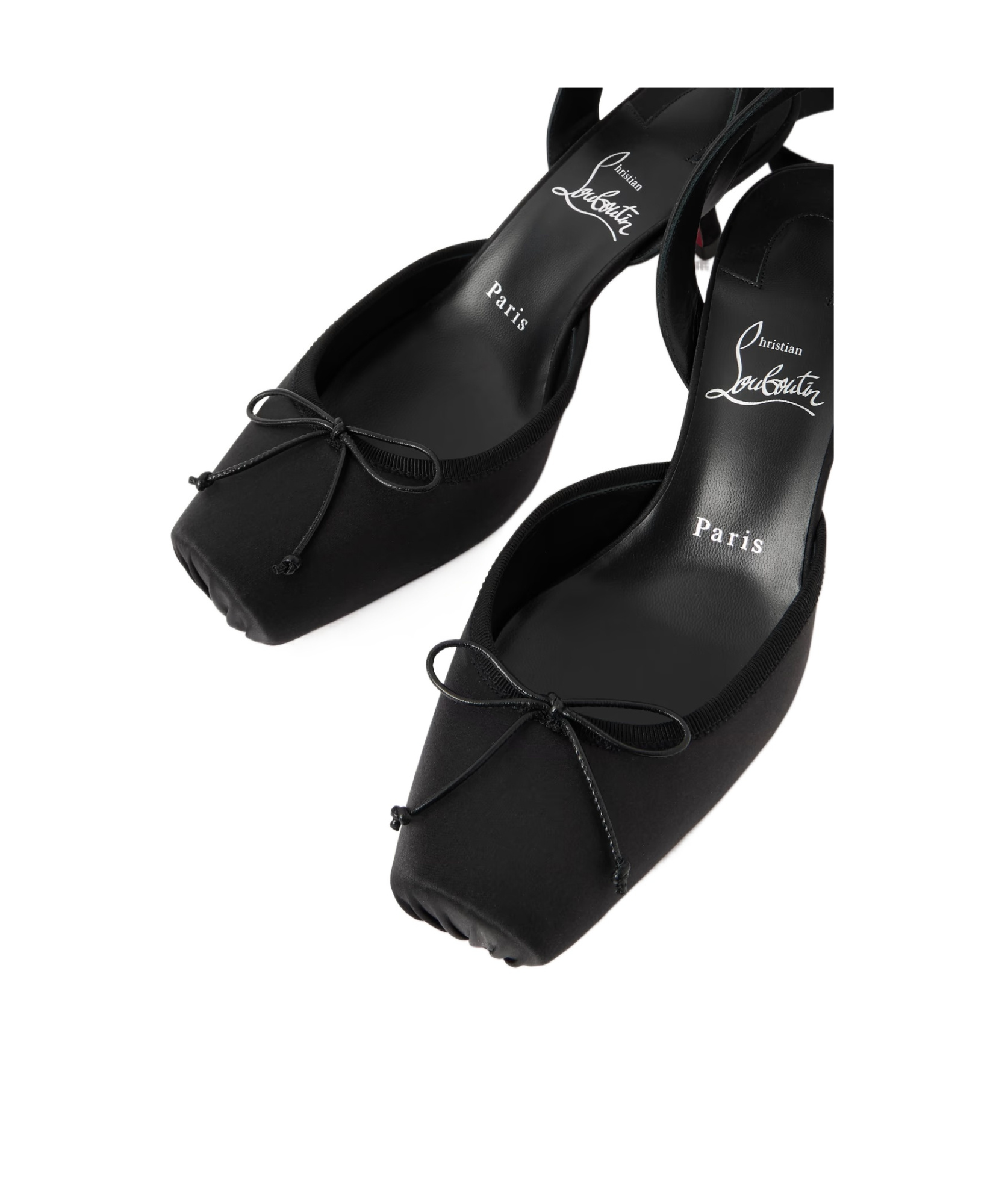 Christian Louboutin Cassia 55 Lace-up Satin Trim High-heeled Sandals In Black