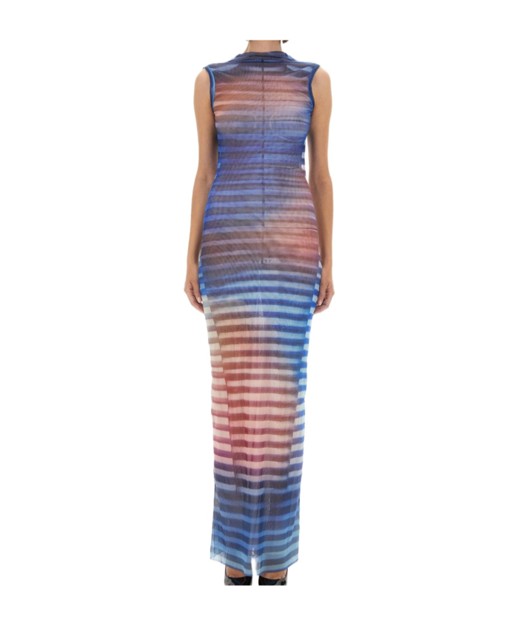 Jean Paul Gaultier Sleeveless Dress In Gray