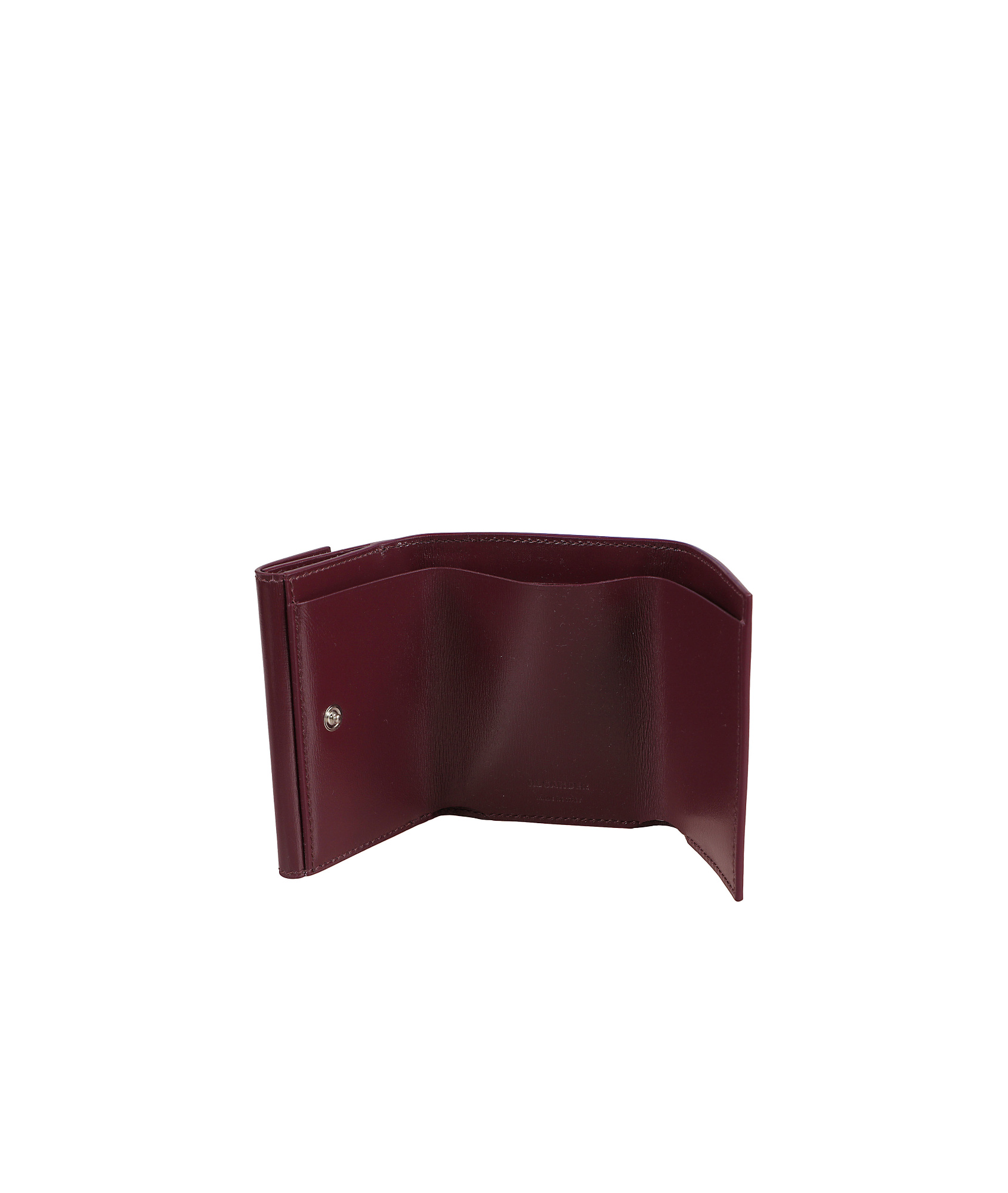 Jil Sander Compact Leather Wallet For Essentials In Red