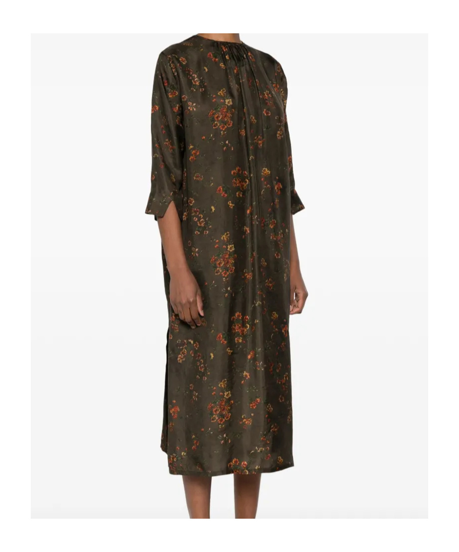 Shop Uma Wang Print Dress In Green