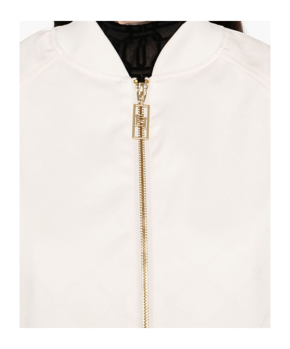 Elisabetta Franchi Bomber Jacket In White