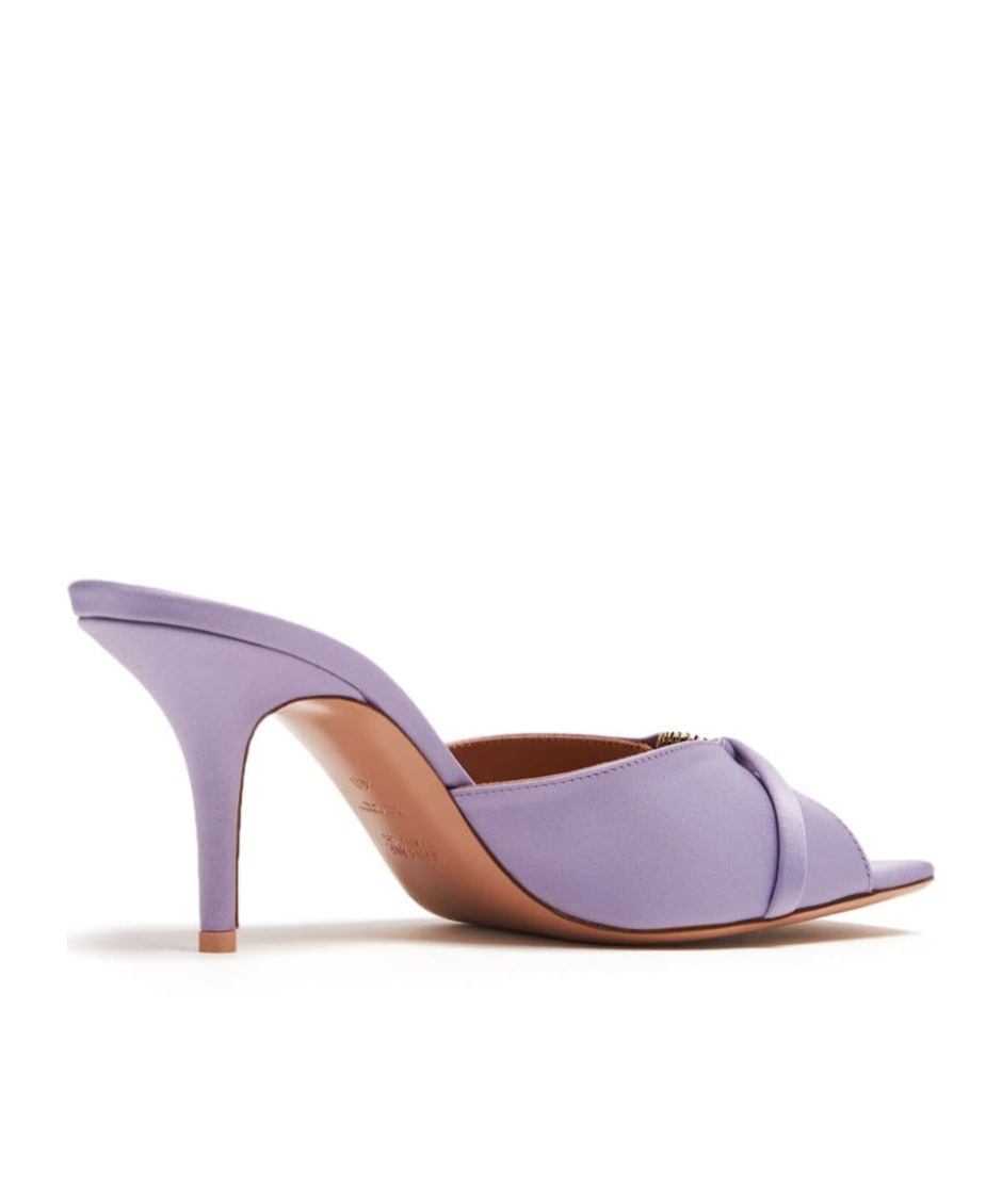 Malone Souliers Patricia 70mm Satin Mules In Purple