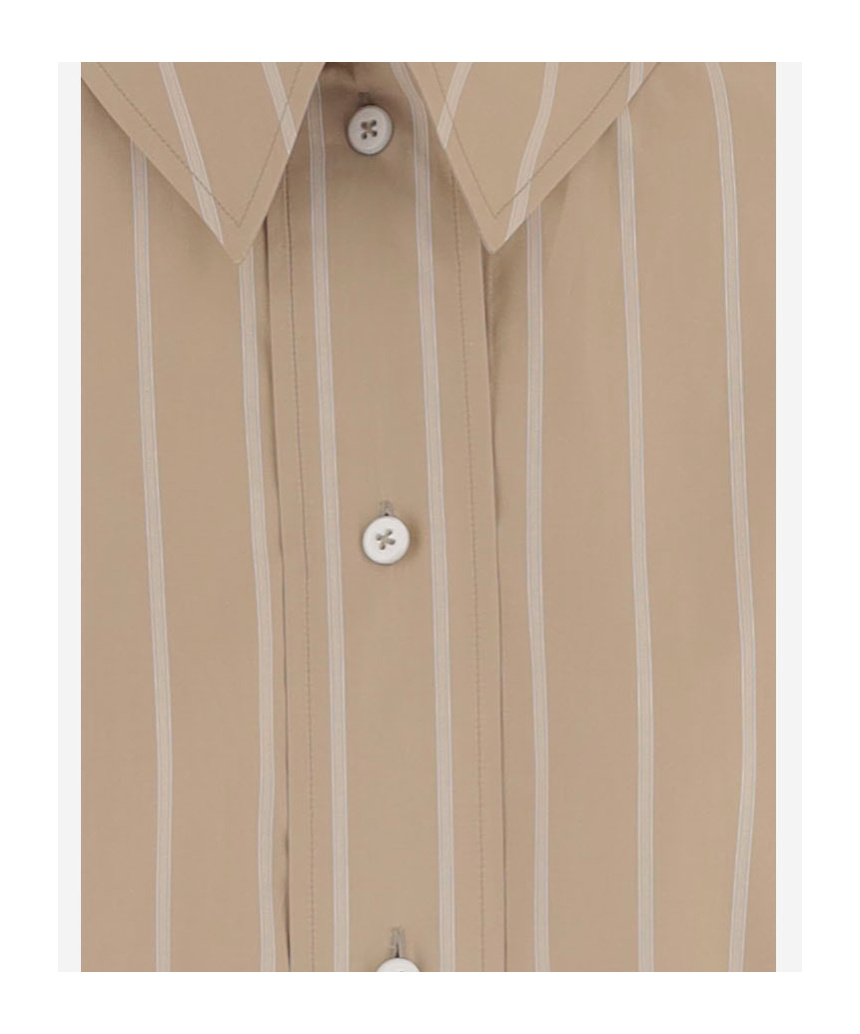 Jil Sander Short-sleeved Striped Shirt In Green