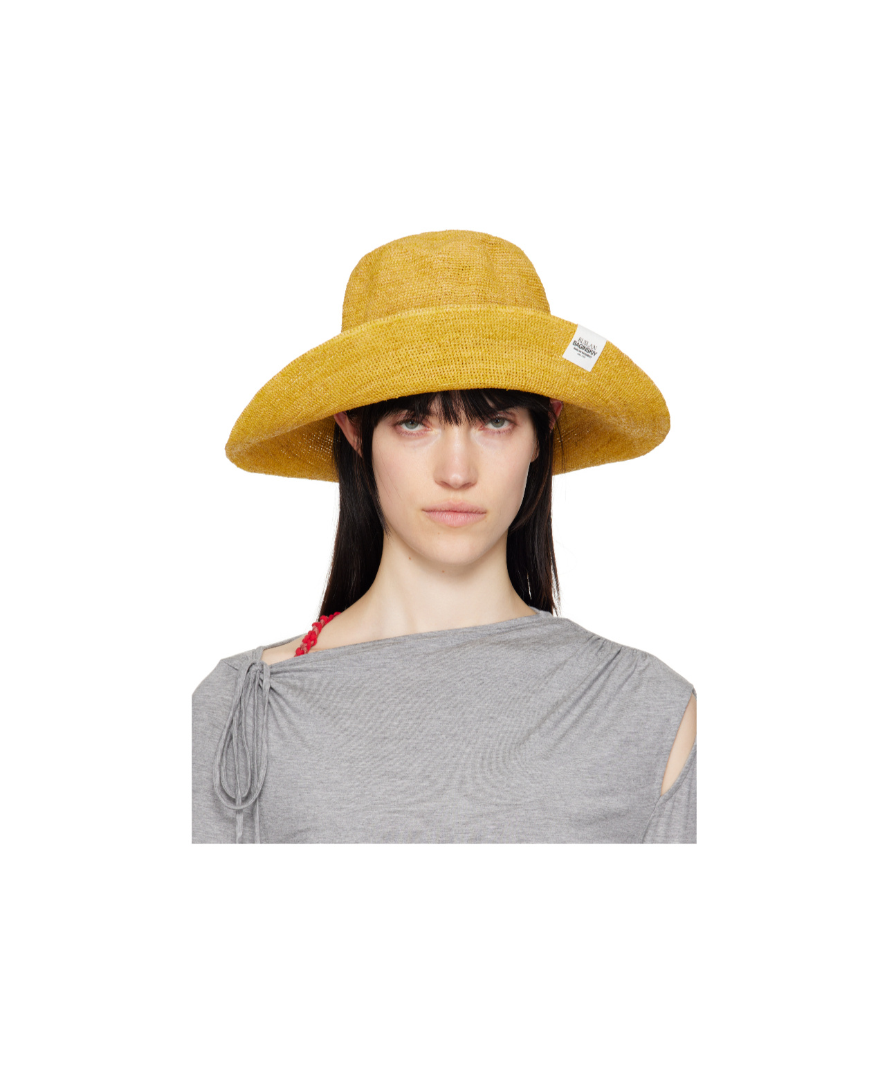 Ruslan Baginskiy Straw Bucket Hat In Gray