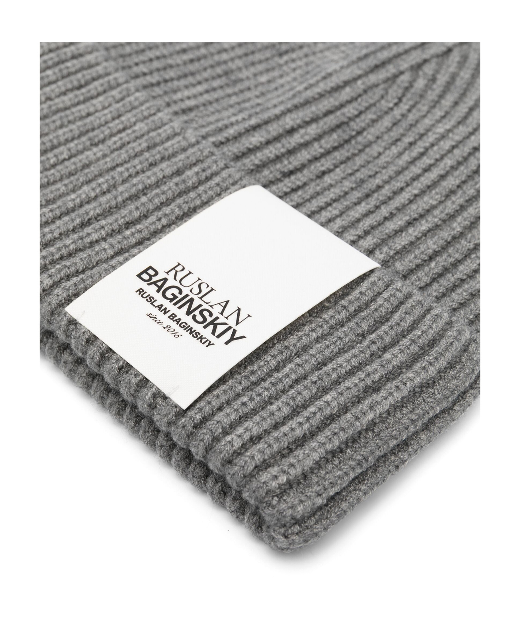 Ruslan Baginskiy Ribbed-knit Beanie In Gray