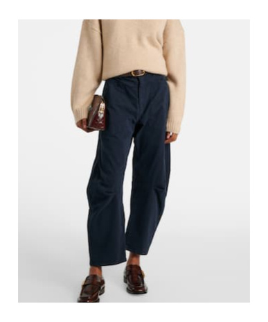 Nili Lotan Denim Trousers With Belt Loops In Blue