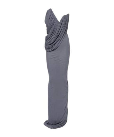 Maticevski Systema Gathered Jersey Gown In Gray