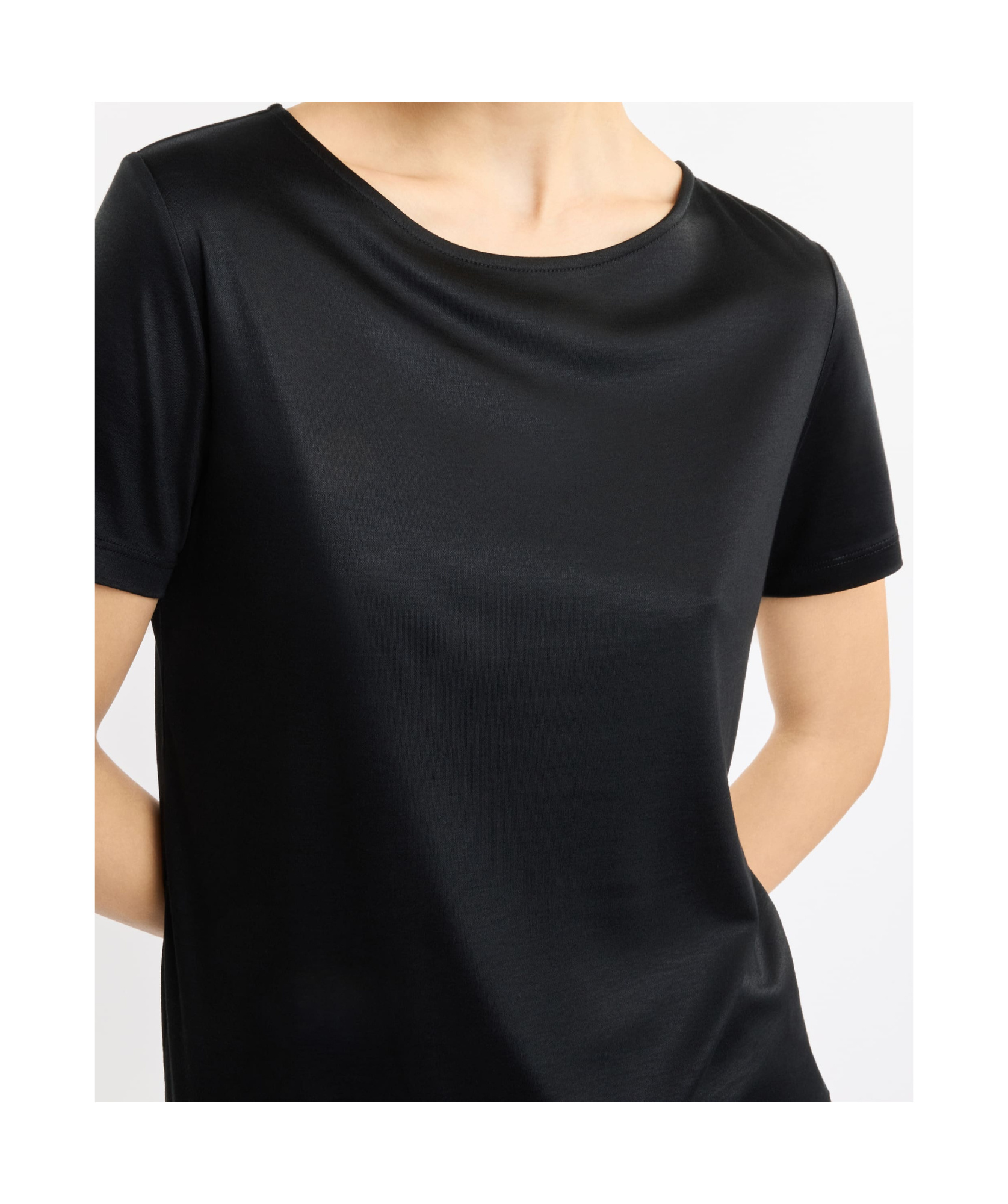 Fay Basic Short Sleeve Round Neck T-shirt In Black
