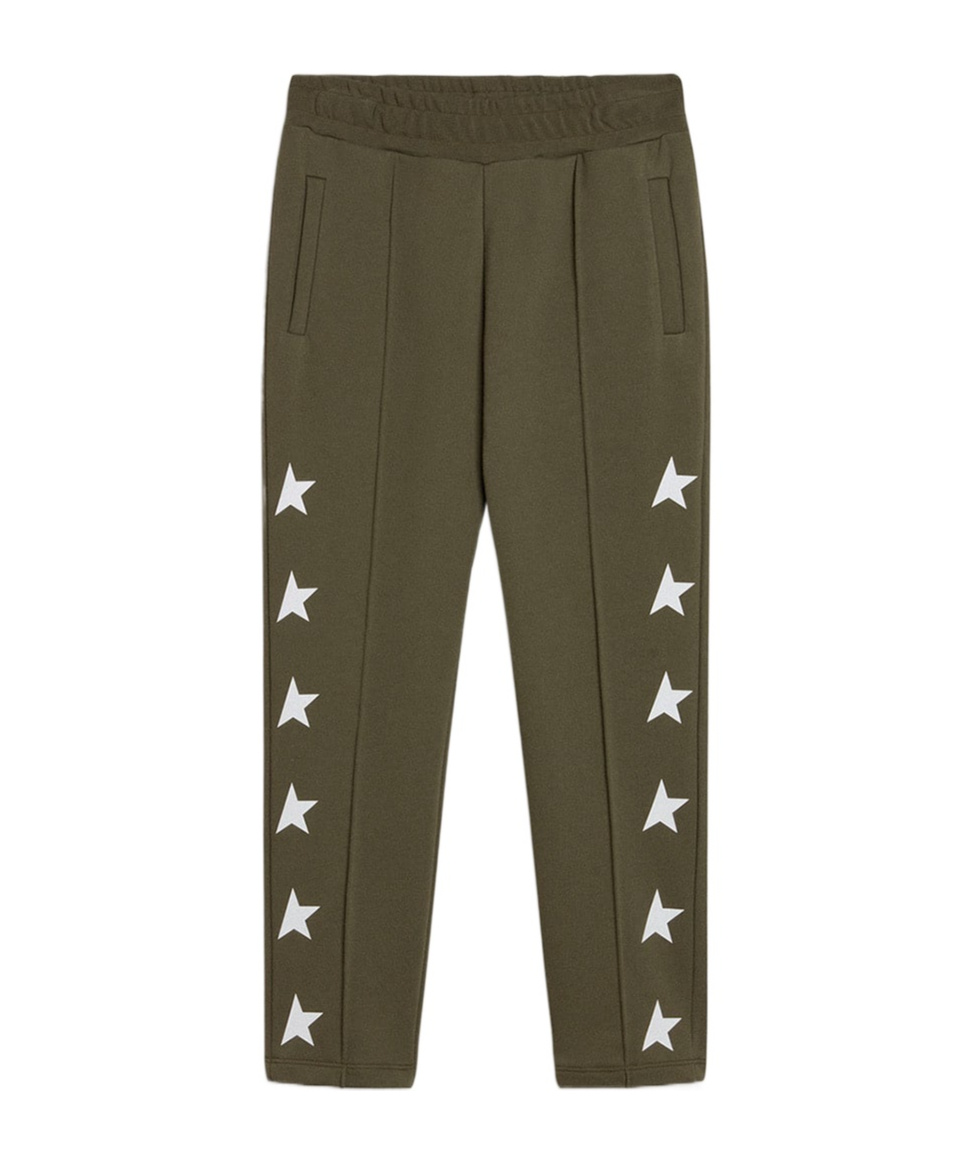 Golden Goose Star Pattern Sweatpants In Green