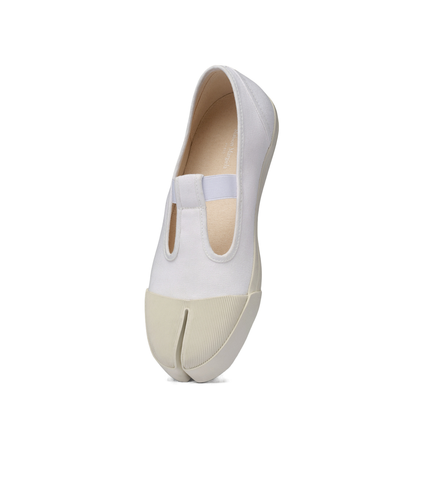 Maison Margiela Rubber Sole Sneakers Featuring Cut-out Detail In White