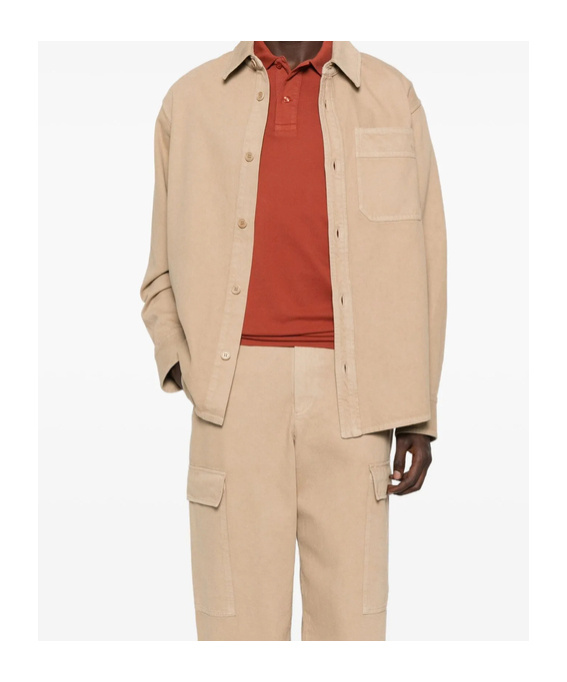 Apc Pocket Button-down Jacket In Brown