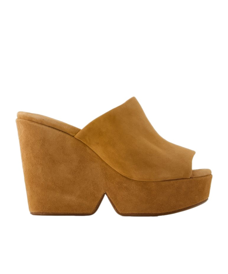 Robert Clergerie Logo High-heeled Sandals In Brown