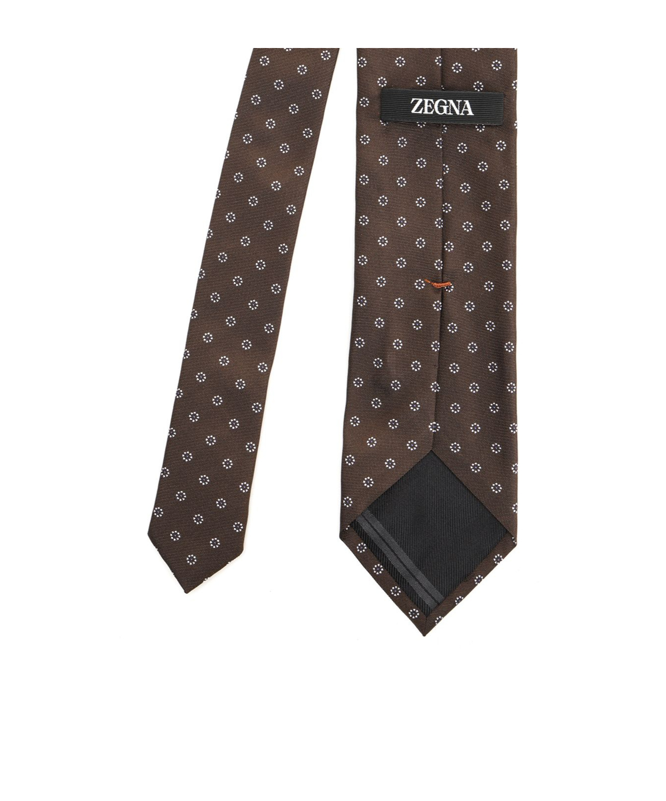 Zegna Printed Tie In Gold