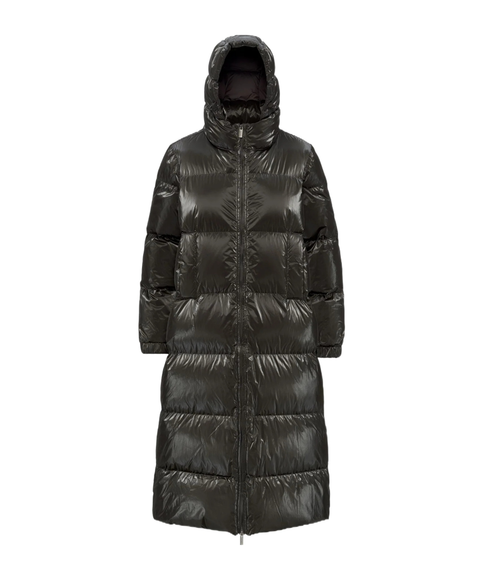 K-way Hooded Quilted Down Jacket In Black