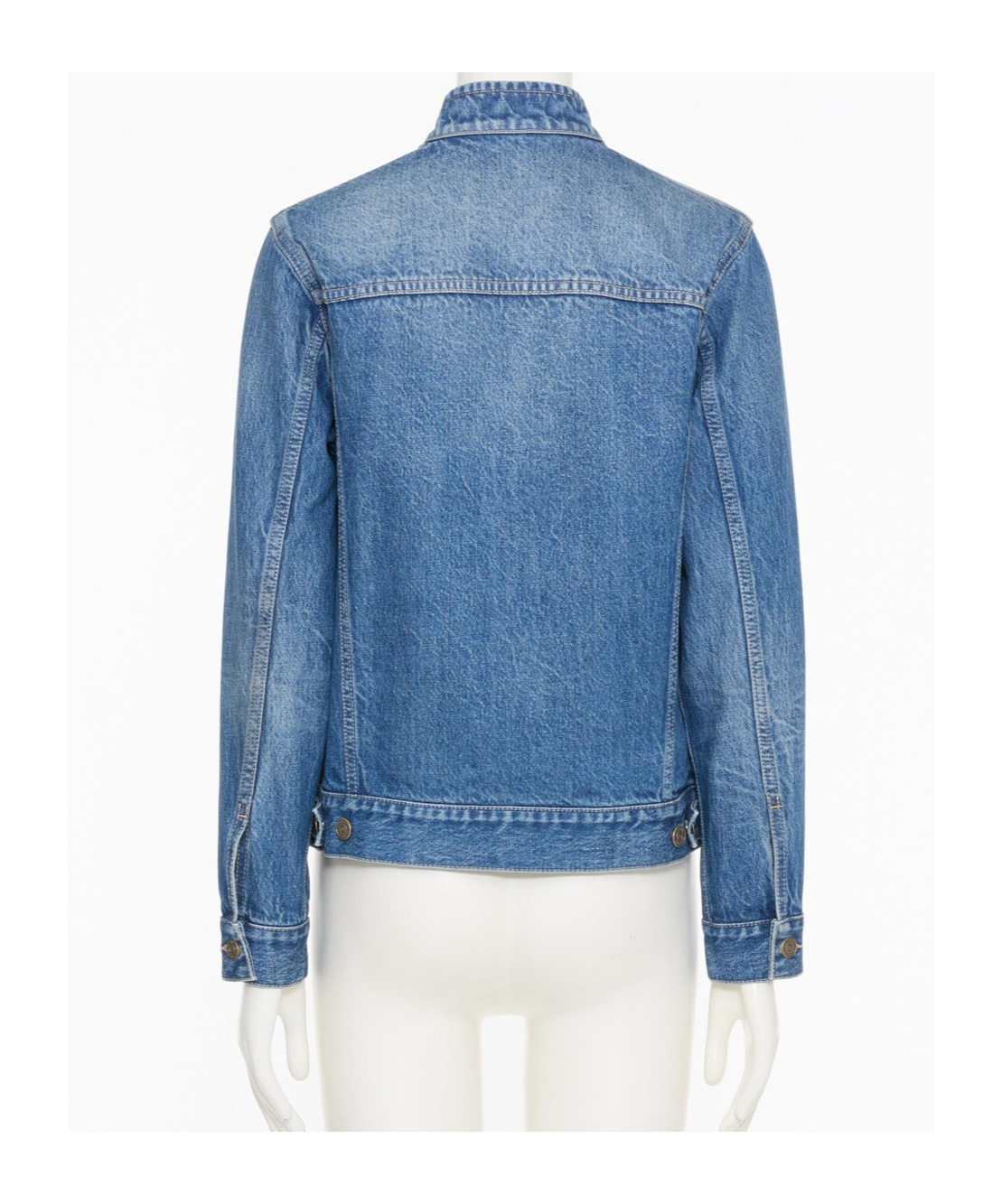 Valentino Womens Medium Blue Denim Bead-embellished Regular-fit Denim Jacket In Blue