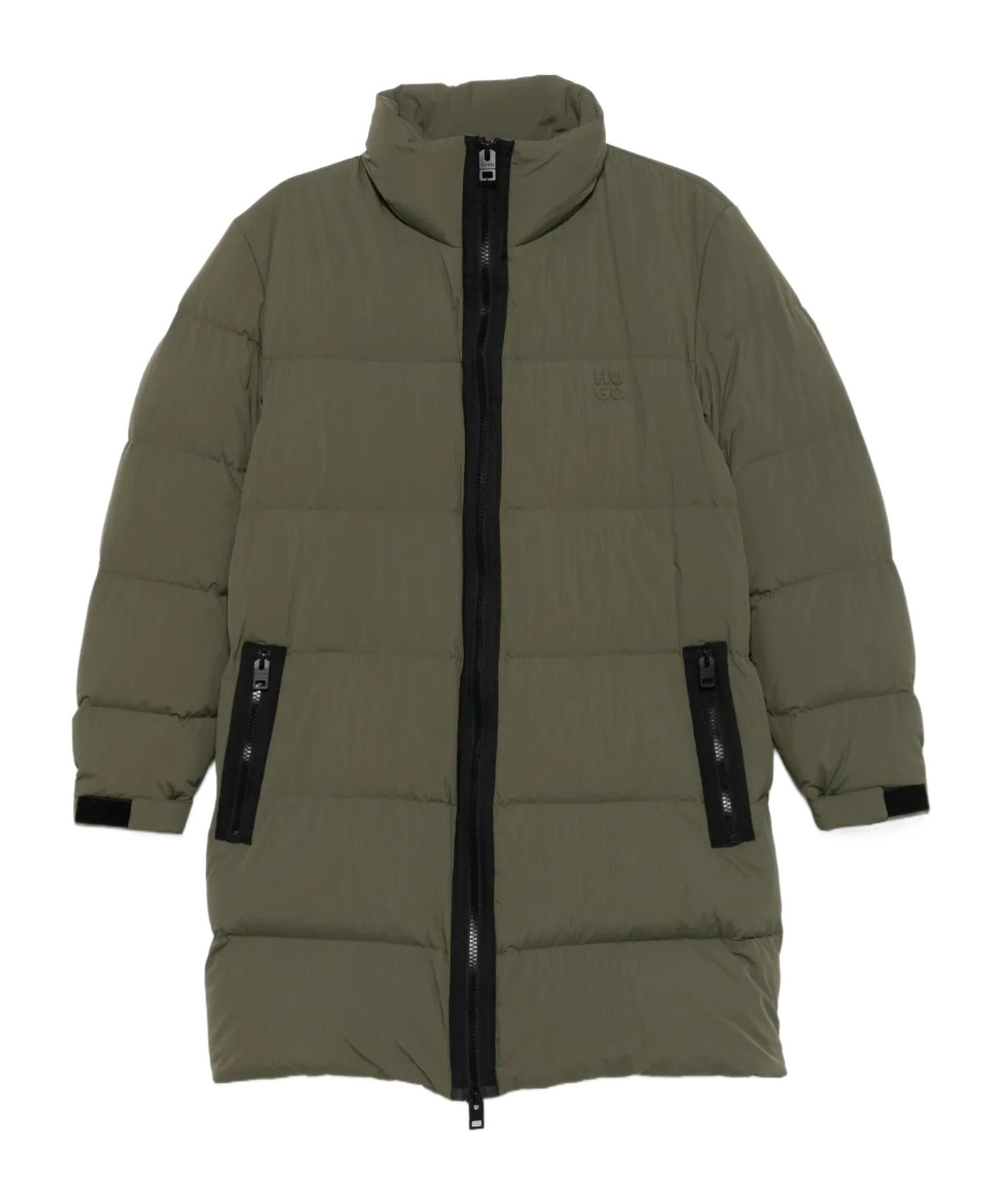 Hugo Boss Long Sleeve Down Jacket In Green