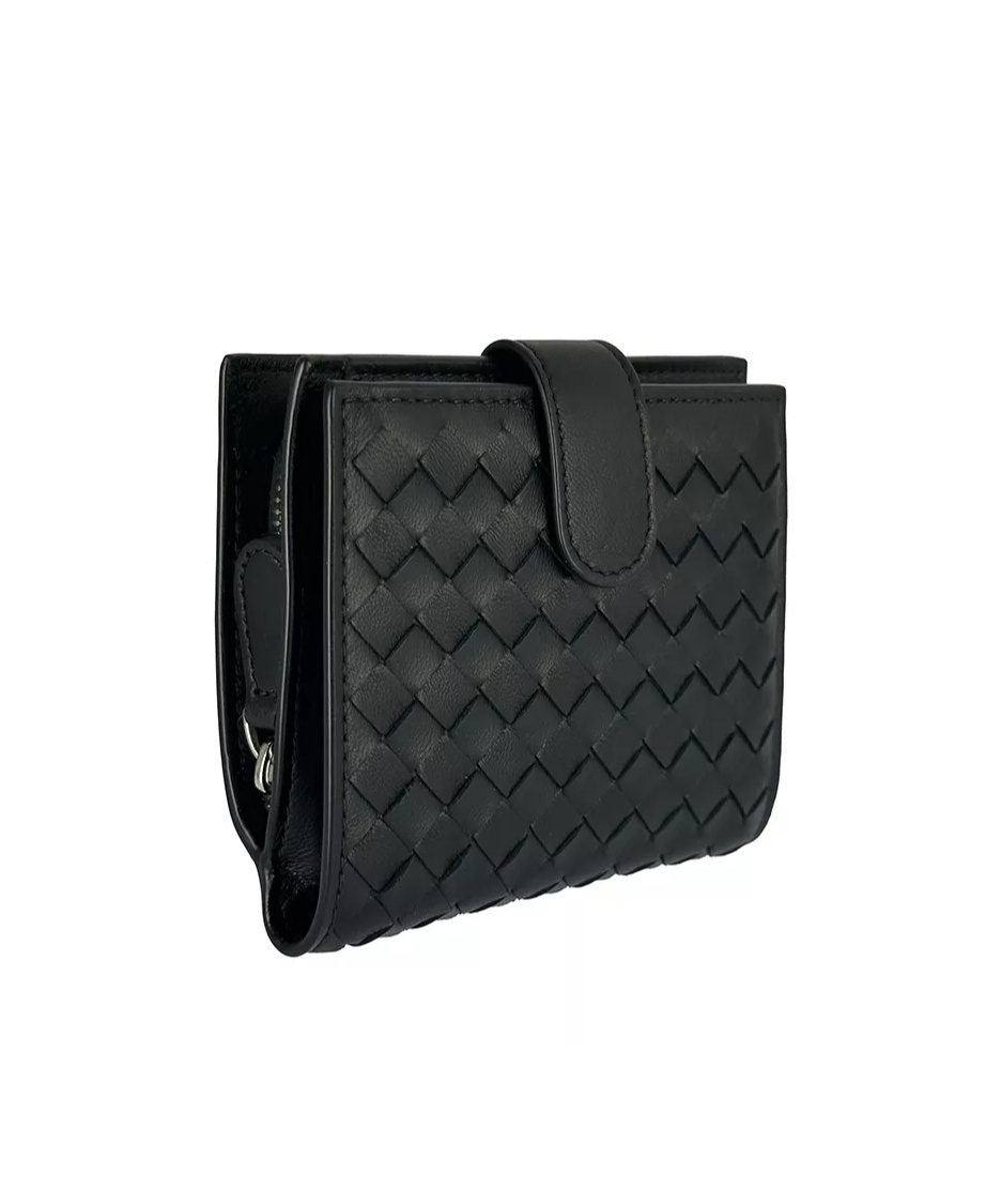 Bottega Veneta Logo Wallet In Black