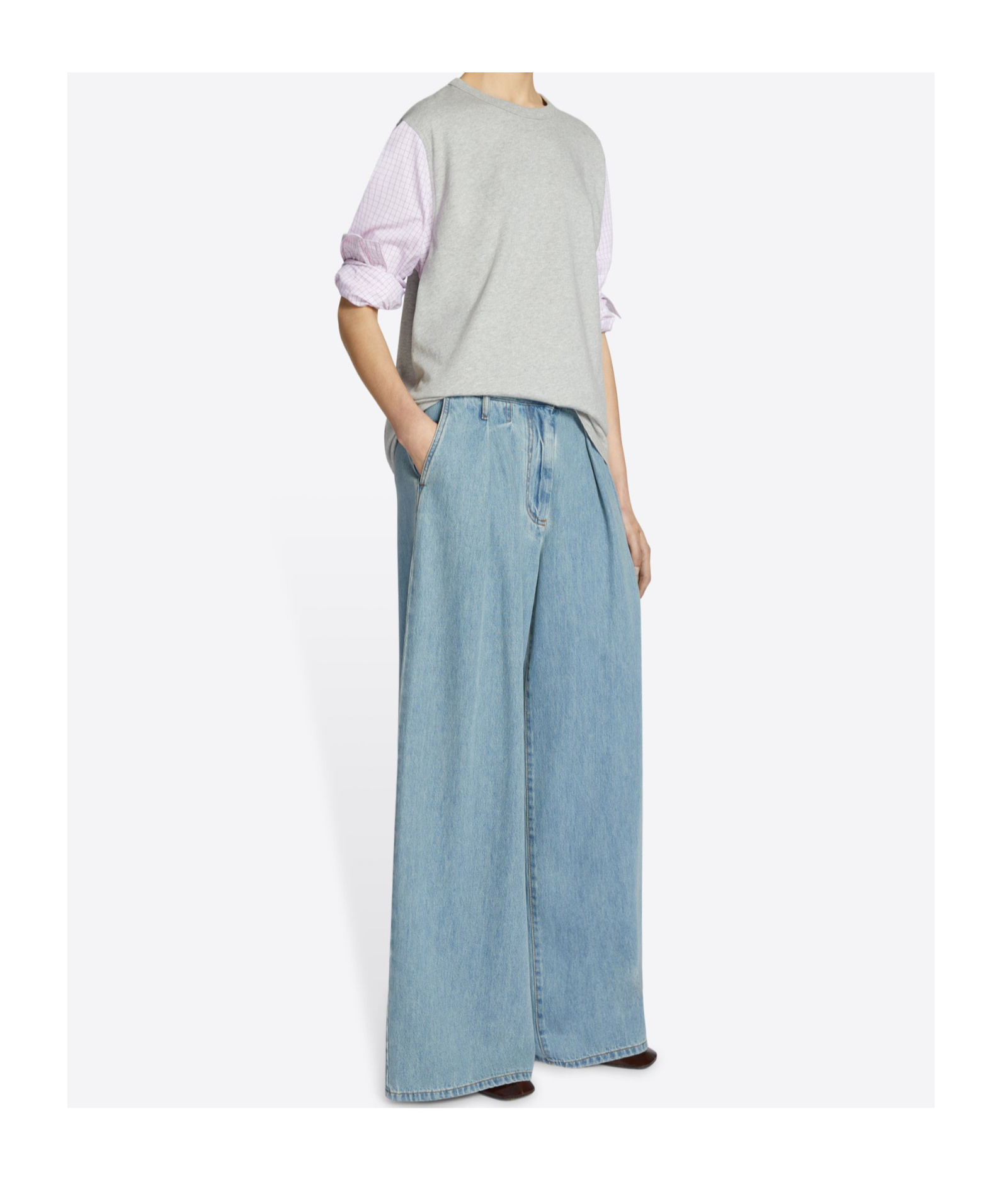 Dries Van Noten Pleated Jeans In Blue