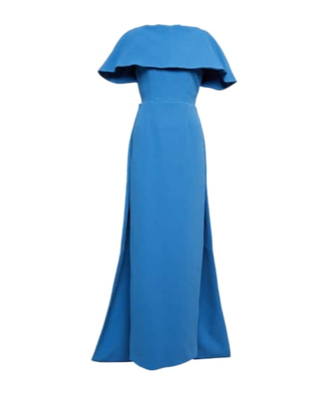 Emilia Wickstead Liza Crêpe Gown In Blue