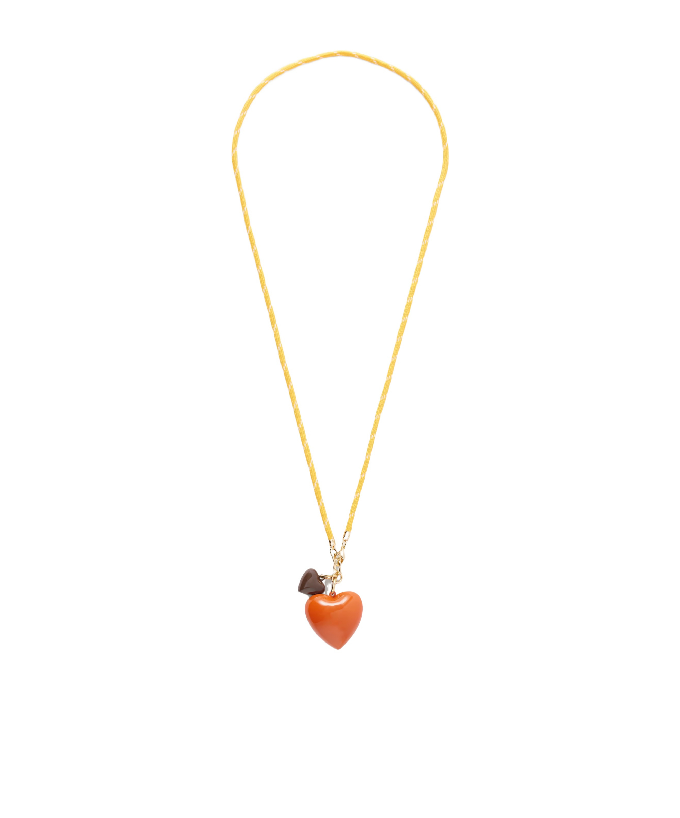 Assouline Enamel And Cord Necklace In Orange