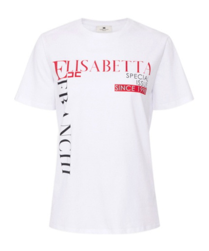 Elisabetta Franchi Open-necked Black Shirt In White