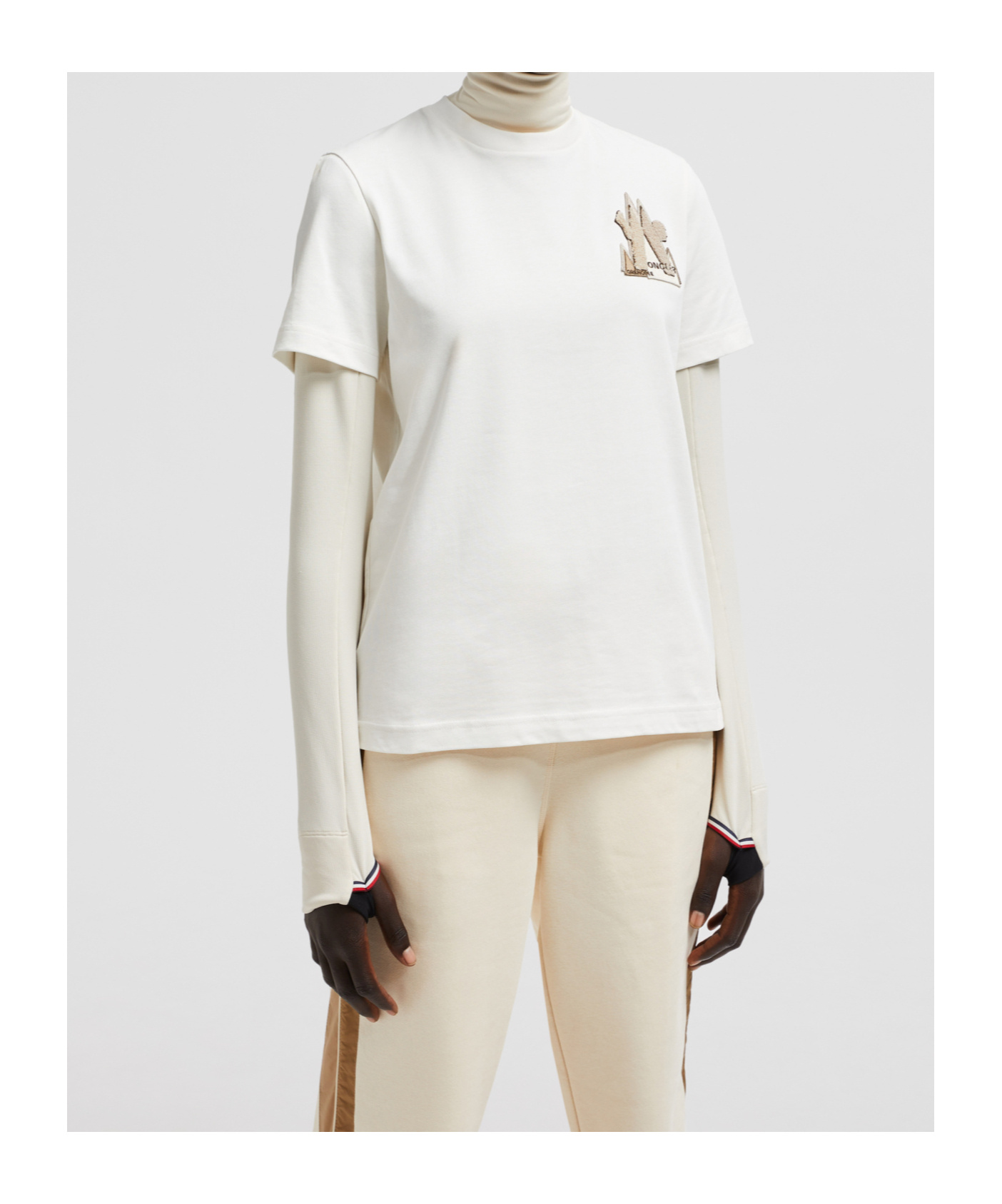 Moncler Mountain-logo T-shirt In White
