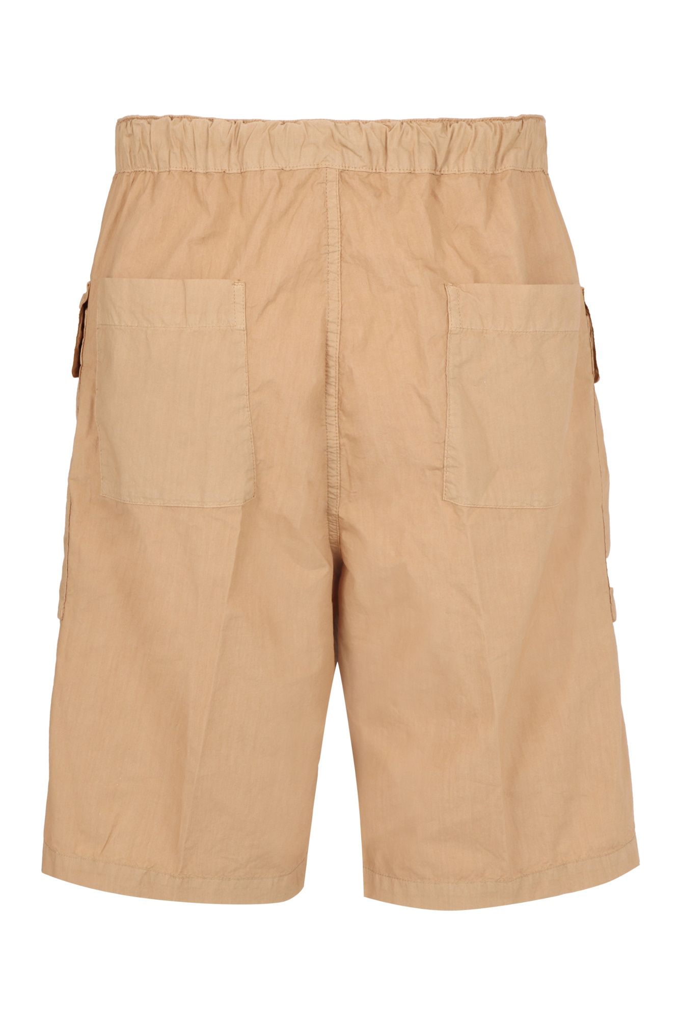Aspesi Lou Bermuda Shorts Elastic Waistband In Brown