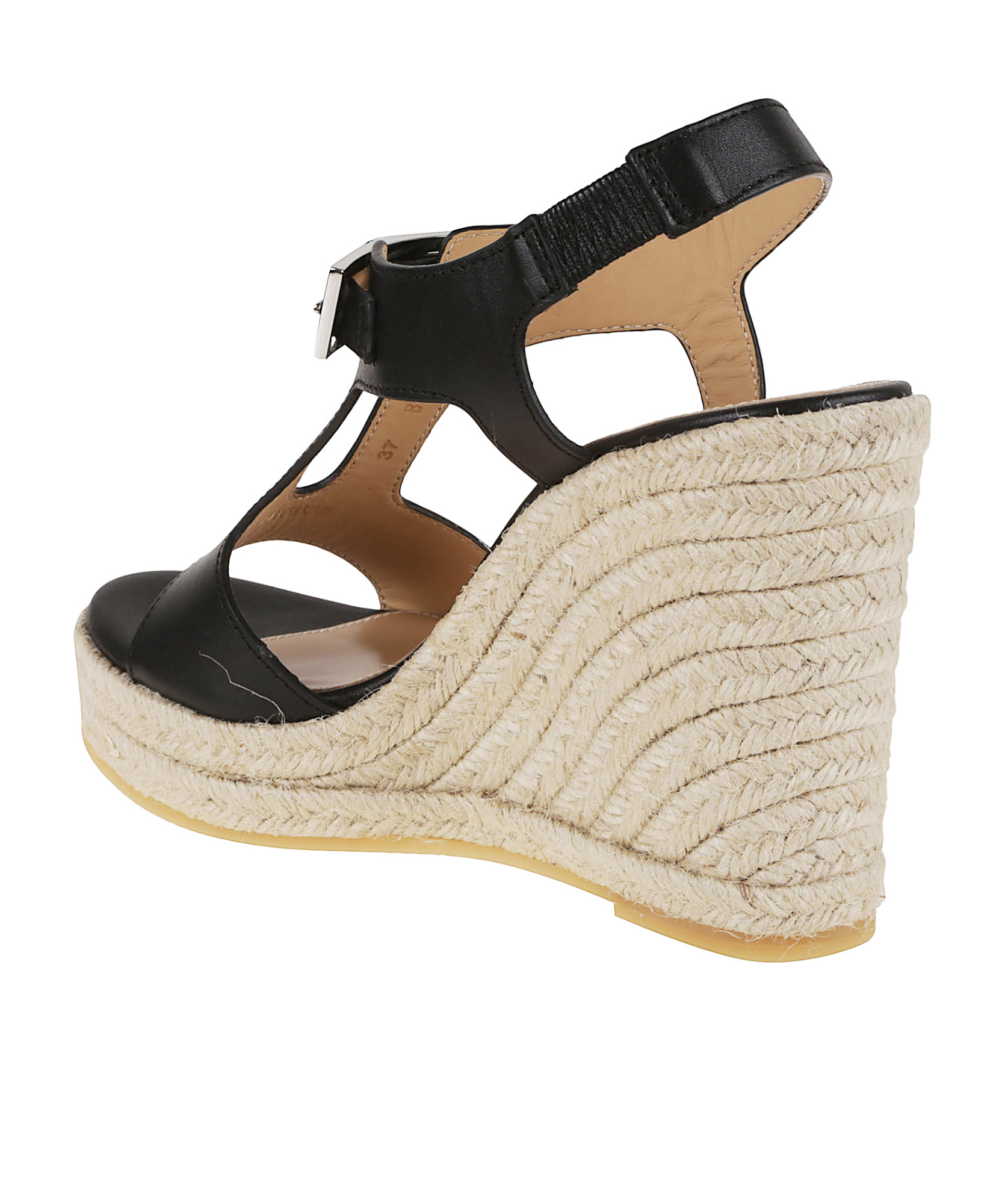 Shop Sergio Rossi Nora Espadrille Wedge Sandals In Black