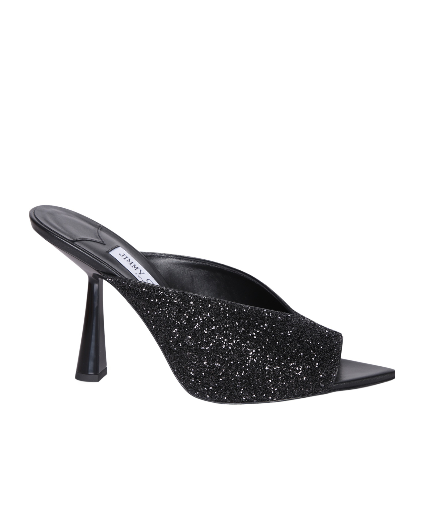 Jimmy Choo Maryanne 100 Glittered Mules In Black